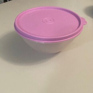 Tupperware Purple and White Food Storage Bowl